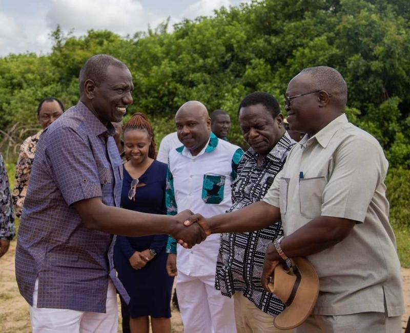 File image of President William Ruto in Kilifi County.